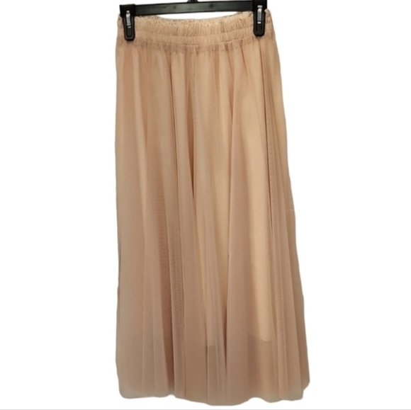 Peach Tulle Maxi Skirt - Picture 3 of 7